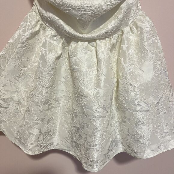 NWT BABYBOO Salome Mini Dress Floral Jacquard Ivory Strapless Women's Size XXL - Picture 9 of 12